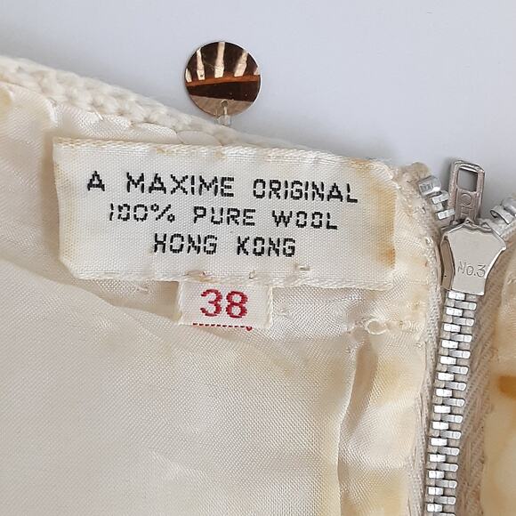 Vintage 1960s A Maxime Original 100% Wool Beaded Evening Volup Top Gypsy Fringe - Picture 12 of 15